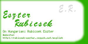 eszter rubicsek business card